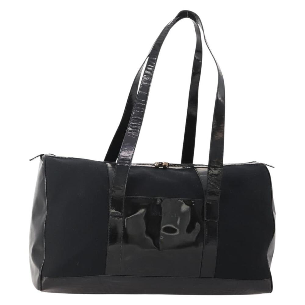 Gucci Bamboo Nylon Boston Bag Black